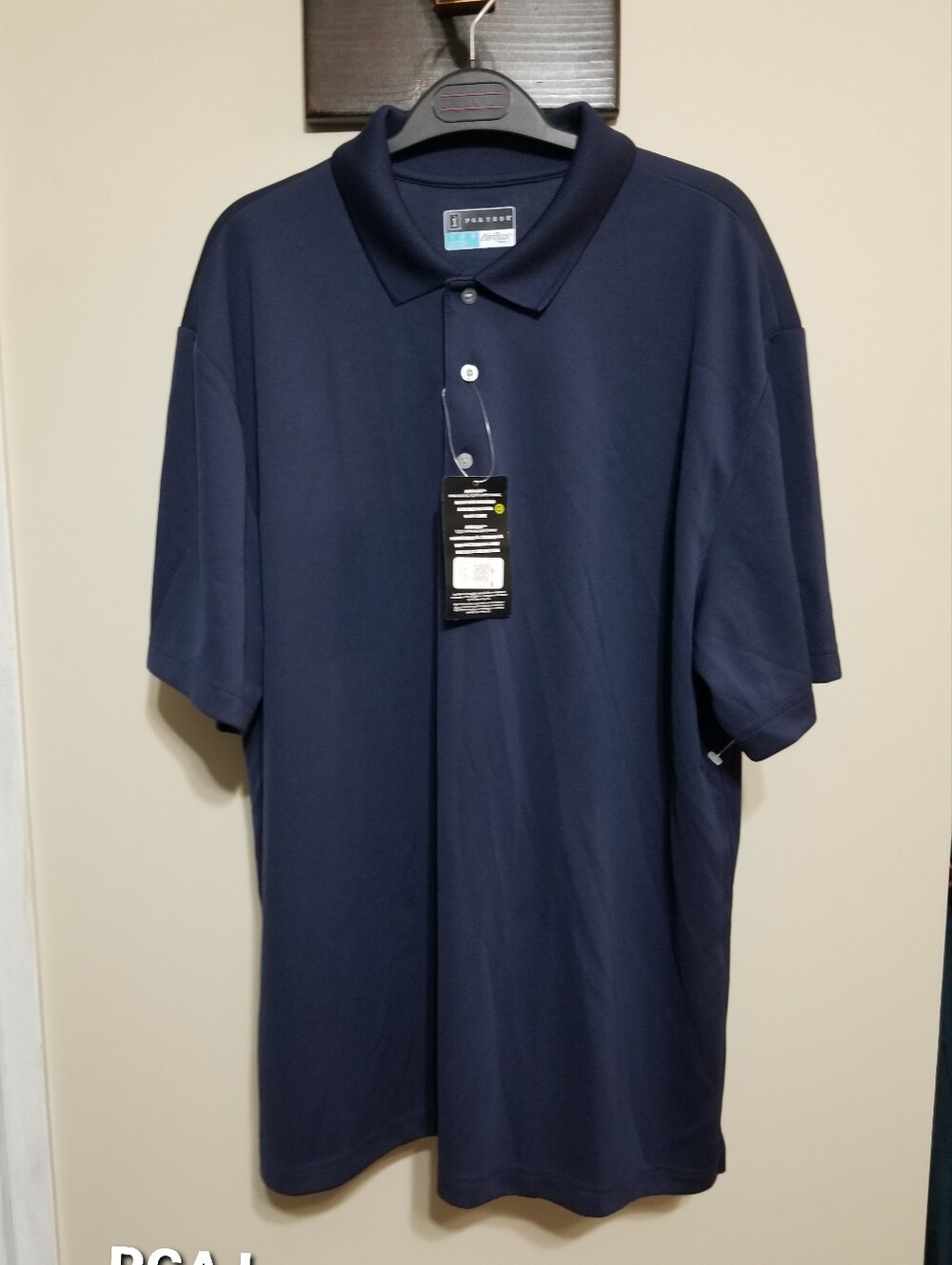 PGA Tour Golf Navy Short-Sleeve Polo Shirt Nwtags